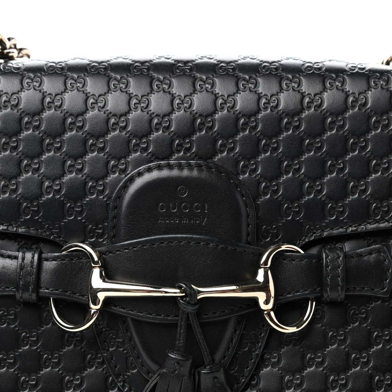Gucci Microguccissima Medium Emily Chain Shoulder Bag Black 10 of 10