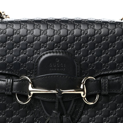 Gucci Microguccissima Medium Emily Chain Shoulder Bag Black 10 of 10