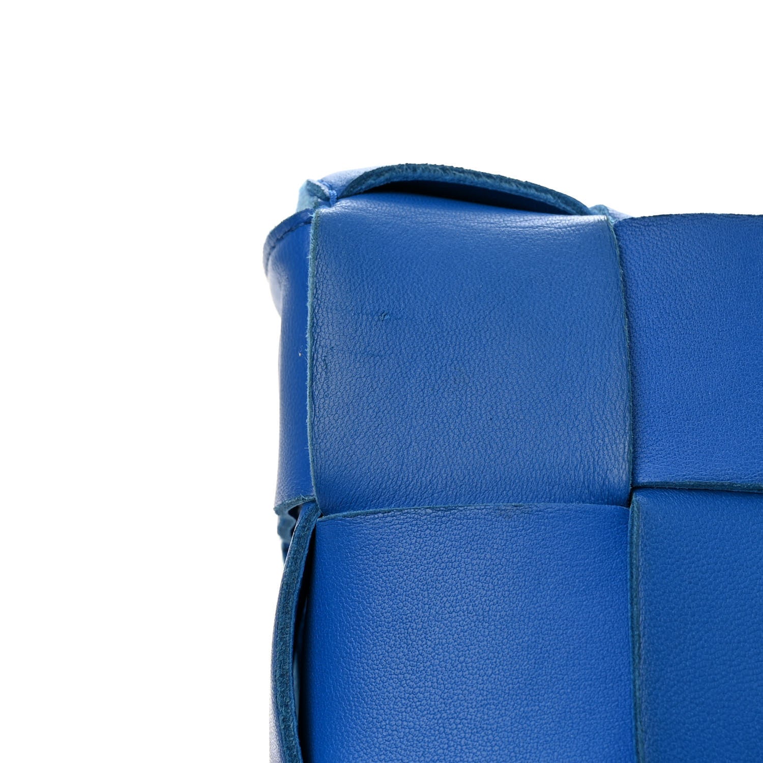 Bottega Veneta Lambskin Maxi Intrecciato Cassette Crossbody Bag Cobalt 14 of 14