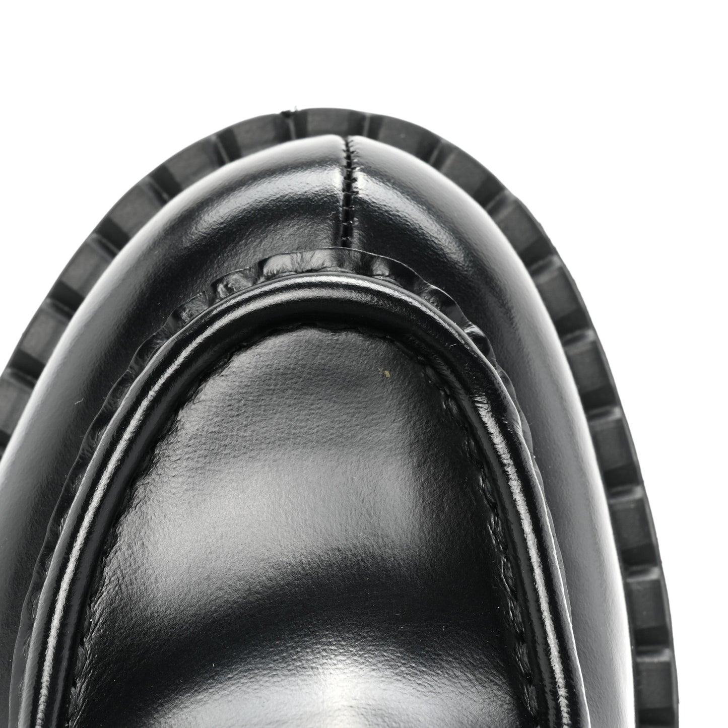 Spazzolato Metal Triangle Logo 50mm Loafers 38 Black