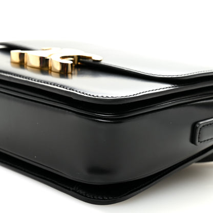 Celine Shiny Calfskin Teen Triomphe Black 9 of 10