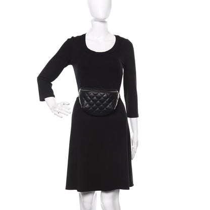 Chanel Calfskin Quilted Waist Belt Bag Black 2 of 9