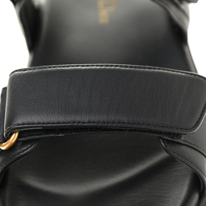 Christian Dior Lambskin Dioract 10mm Sandals 37.5 Black 8 of 20