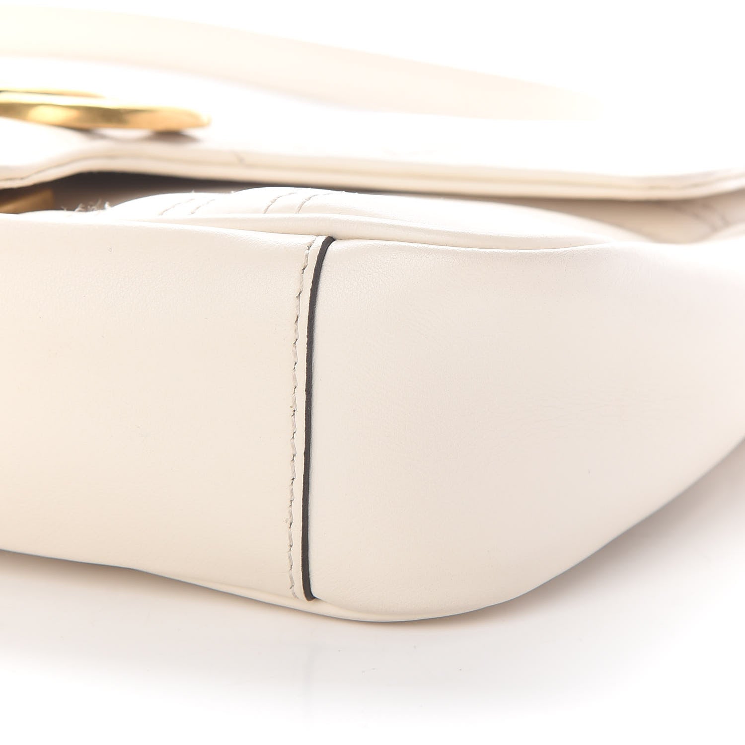 Gucci Calfskin Matelasse Mini GG Marmont Shoulder Bag White 9 of 9