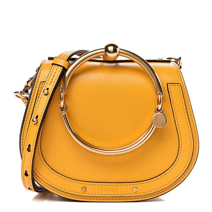 Chloe Calfskin Suede Small Nile Bracelet Bag Dusty Yellow 2 of 9