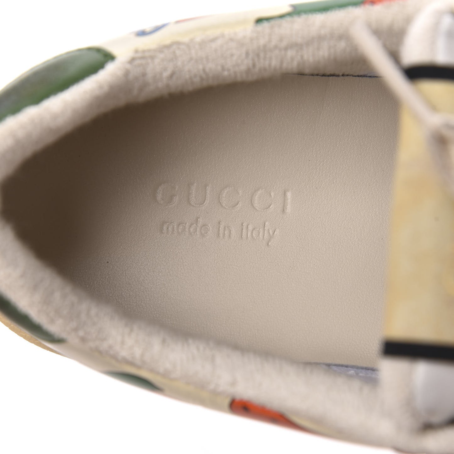Nubuck Web Strawberry Print Womens Screener Sneakers 35.5 Dusty Milk White Vintage Green