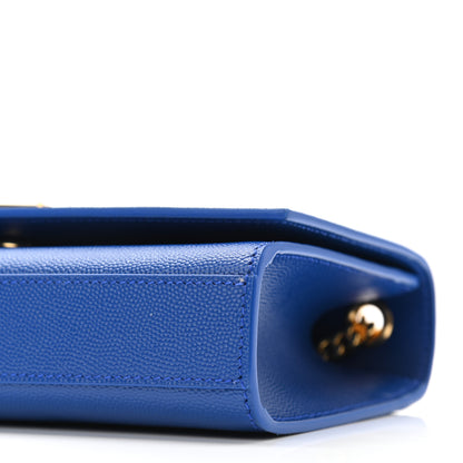 Saint Laurent Grain De Poudre Small Classic Monogram Kate Satchel Royal Blue 9 of 9