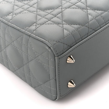 Christian Dior Lambskin Cannage Small My ABCDior Lady Dior Grey 9 of 11