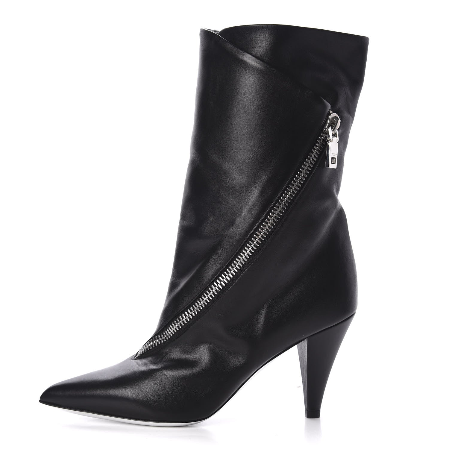 Givenchy Smooth Calfskin Zip Ankle Boots 37 Black 1 of 9