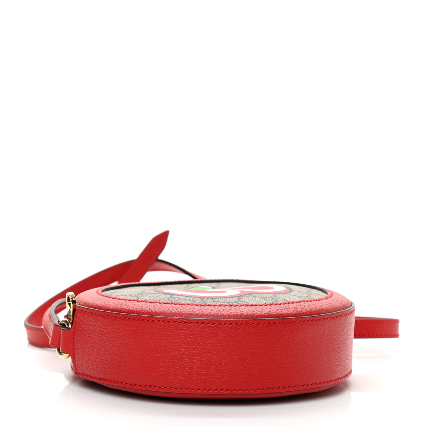 GG Supreme Monogram Apple Mini Ophidia Round Lobster Red