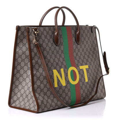 Gucci GG Supreme Monogram Fake/Not Large Retro Interlocking G Tote Bag Beige Brown Sugar 3 of 11
