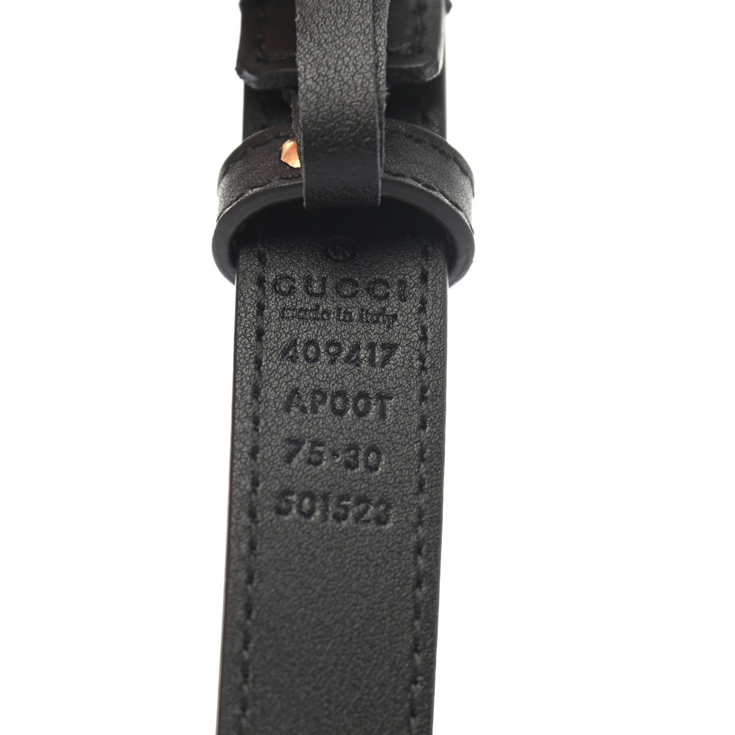 Calfskin Double G 20mm Belt 75 30 Black