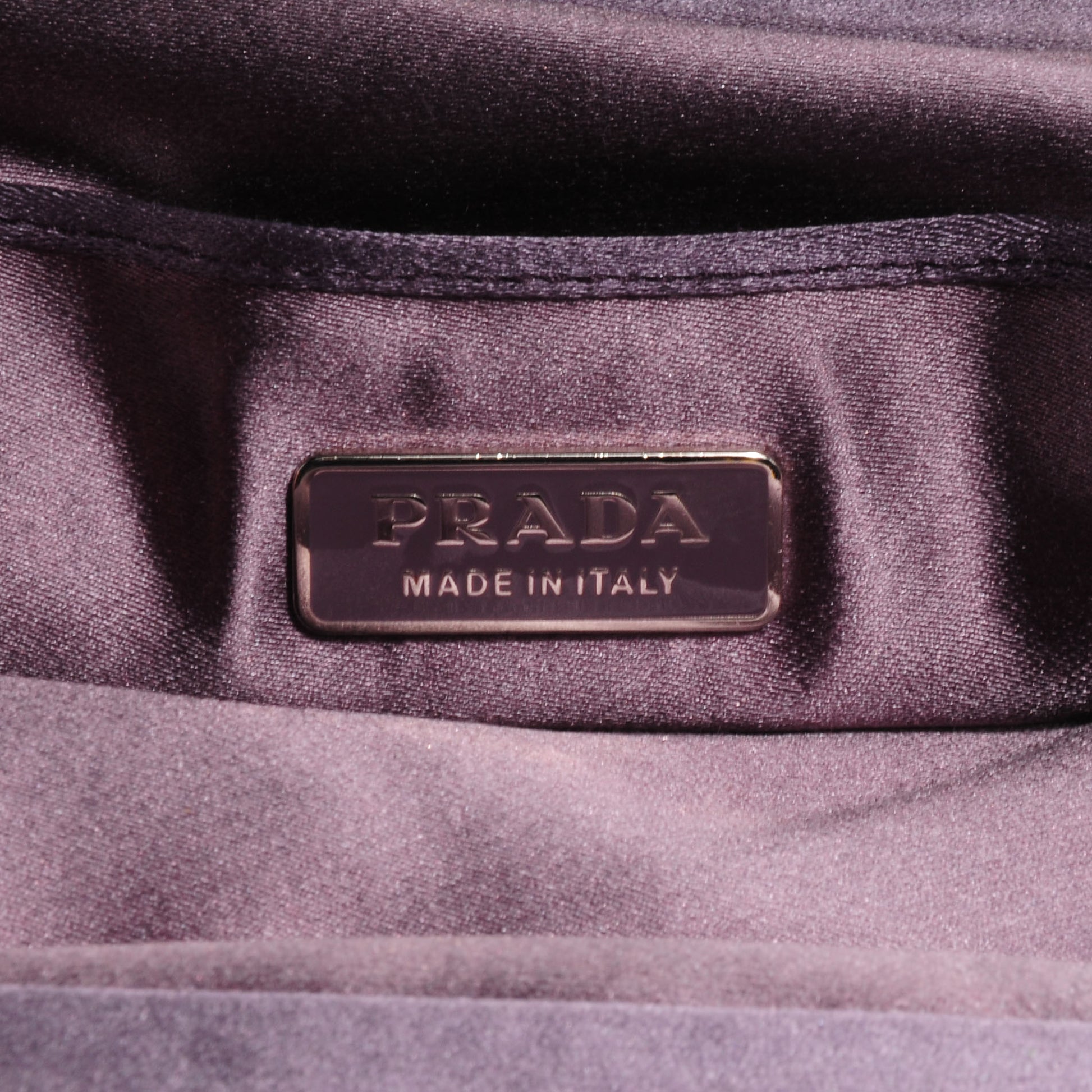 Prada Satin Crystal Clutch Purple 6 of 7