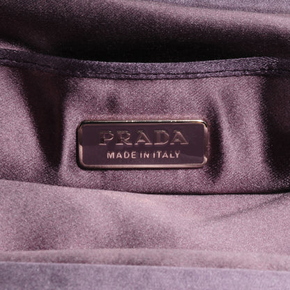 Prada Satin Crystal Clutch Purple 6 of 7