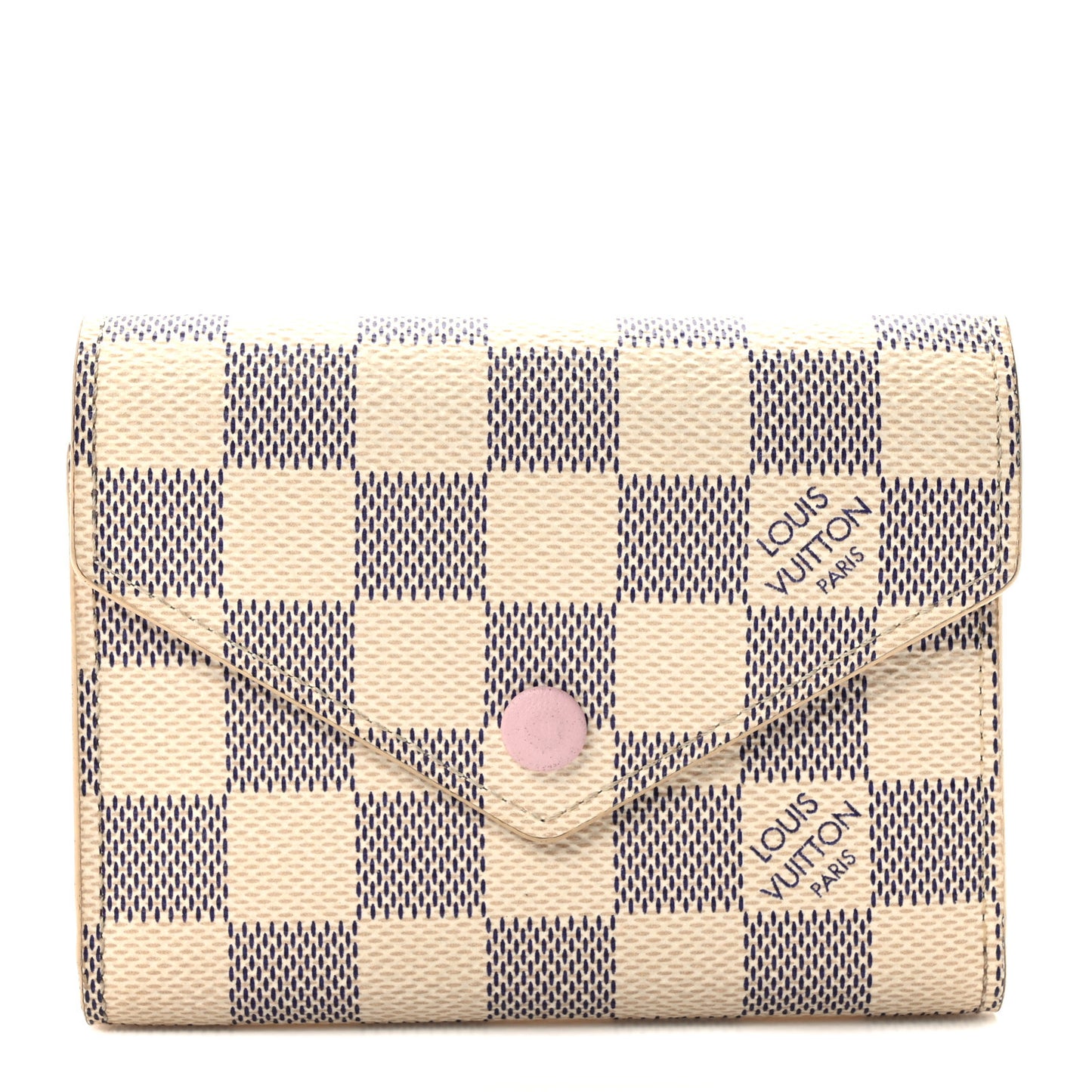Damier Azur Victorine Wallet Rose Ballerine