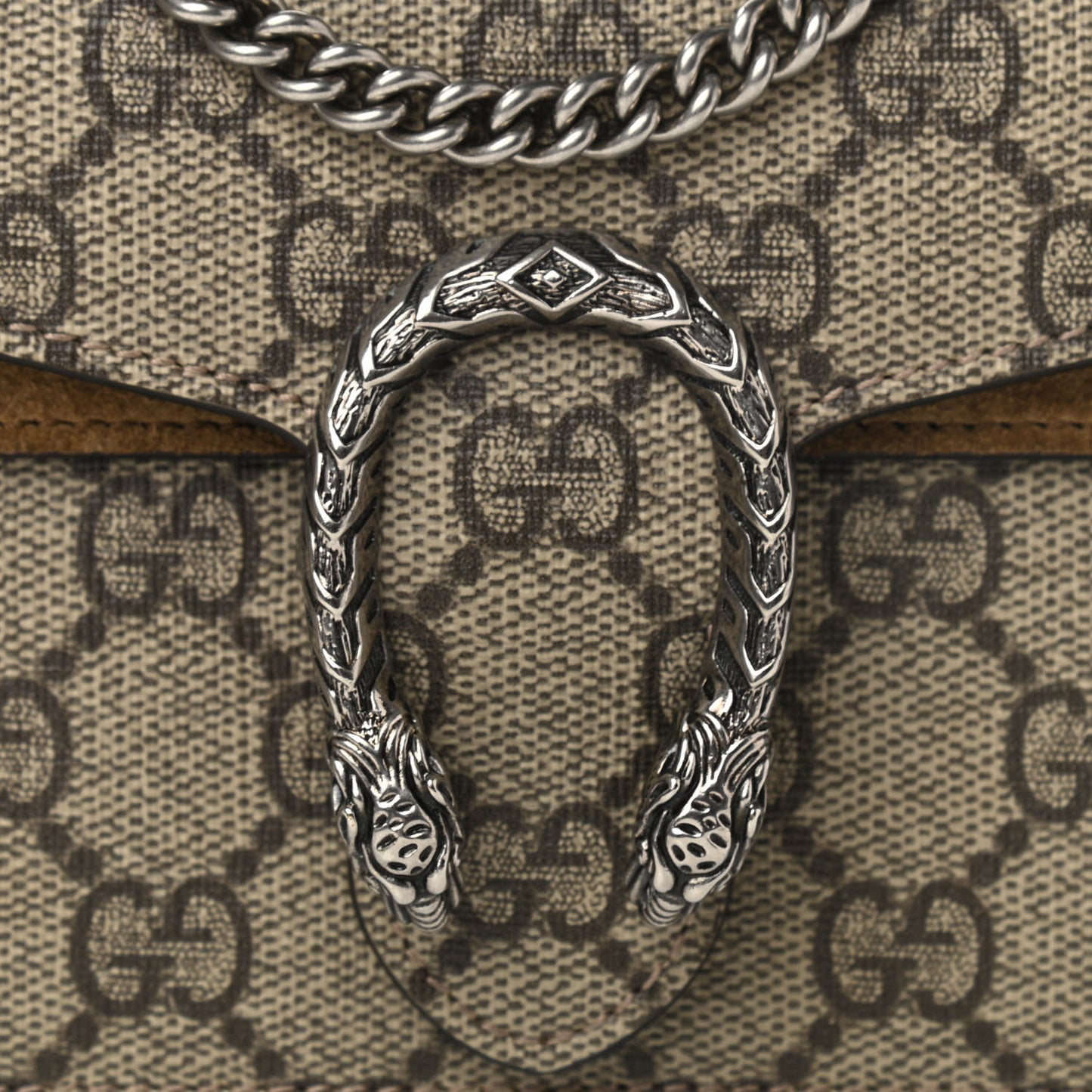 GG Supreme Monogram Super Mini Dionysus Shoulder Bag Taupe