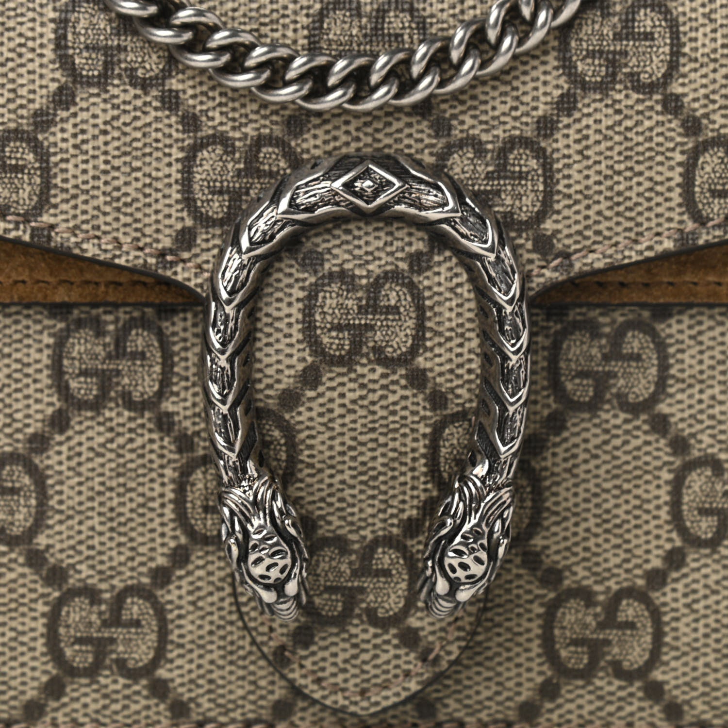 Gucci GG Supreme Monogram Super Mini Dionysus Shoulder Bag Taupe 7 of 9