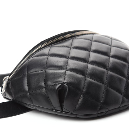 Chanel Lambskin Quilted Waist Belt Bag Black 6 of 10