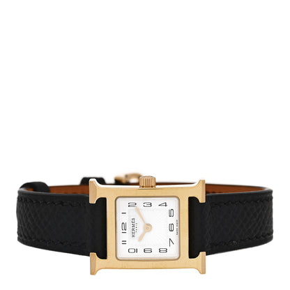 Hermes Stainless Steel Epsom 17.2mm Heure H Hour Quartz Watch Noir 2 of 5