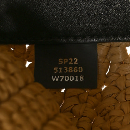Stella McCartney Braided Raffia Eco Alter Napa Perforated Logo Crossbody Bag Natural 6 of 8
