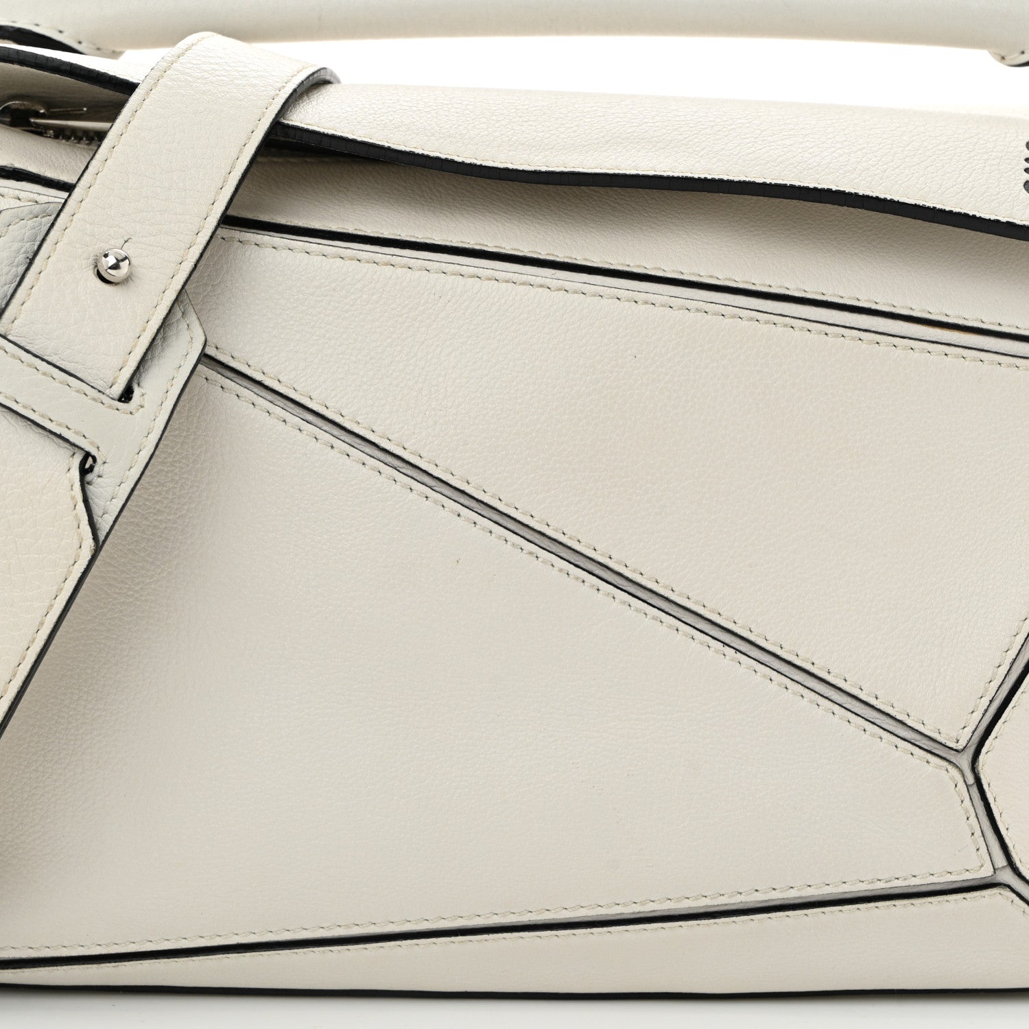 Loewe Grained Calfskin Small Puzzle Bag White 8 of 12