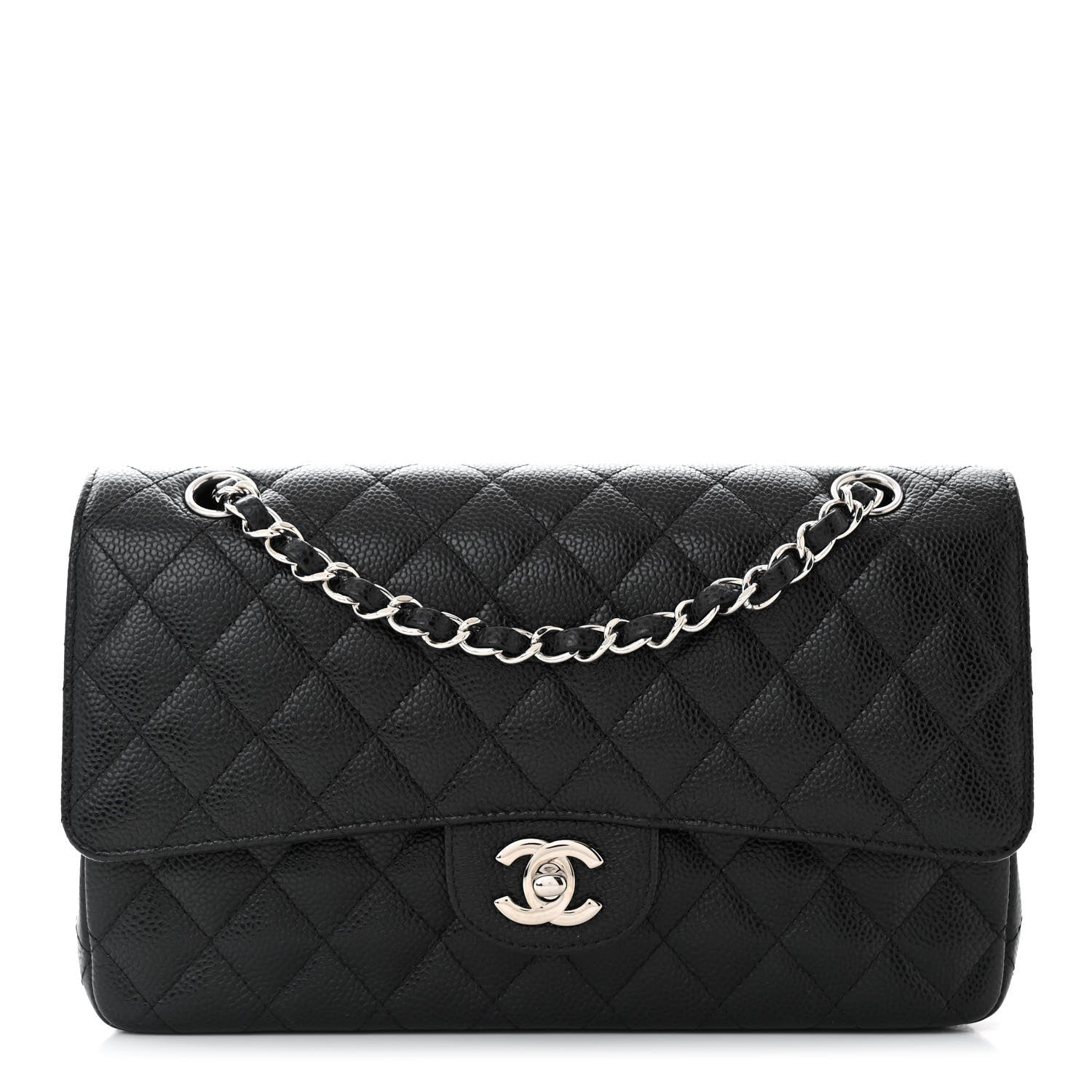 Chanel Caviar Quilted Medium Double Flap Black 1 of 12