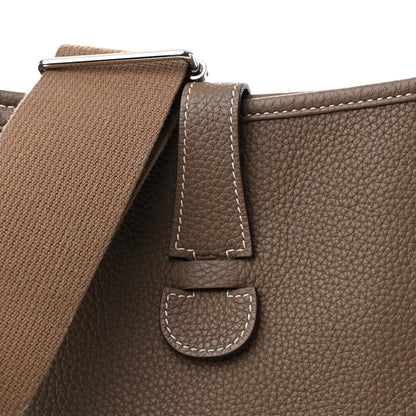 Hermes Taurillon Clemence Evelyne III GM Etoupe 8 of 12