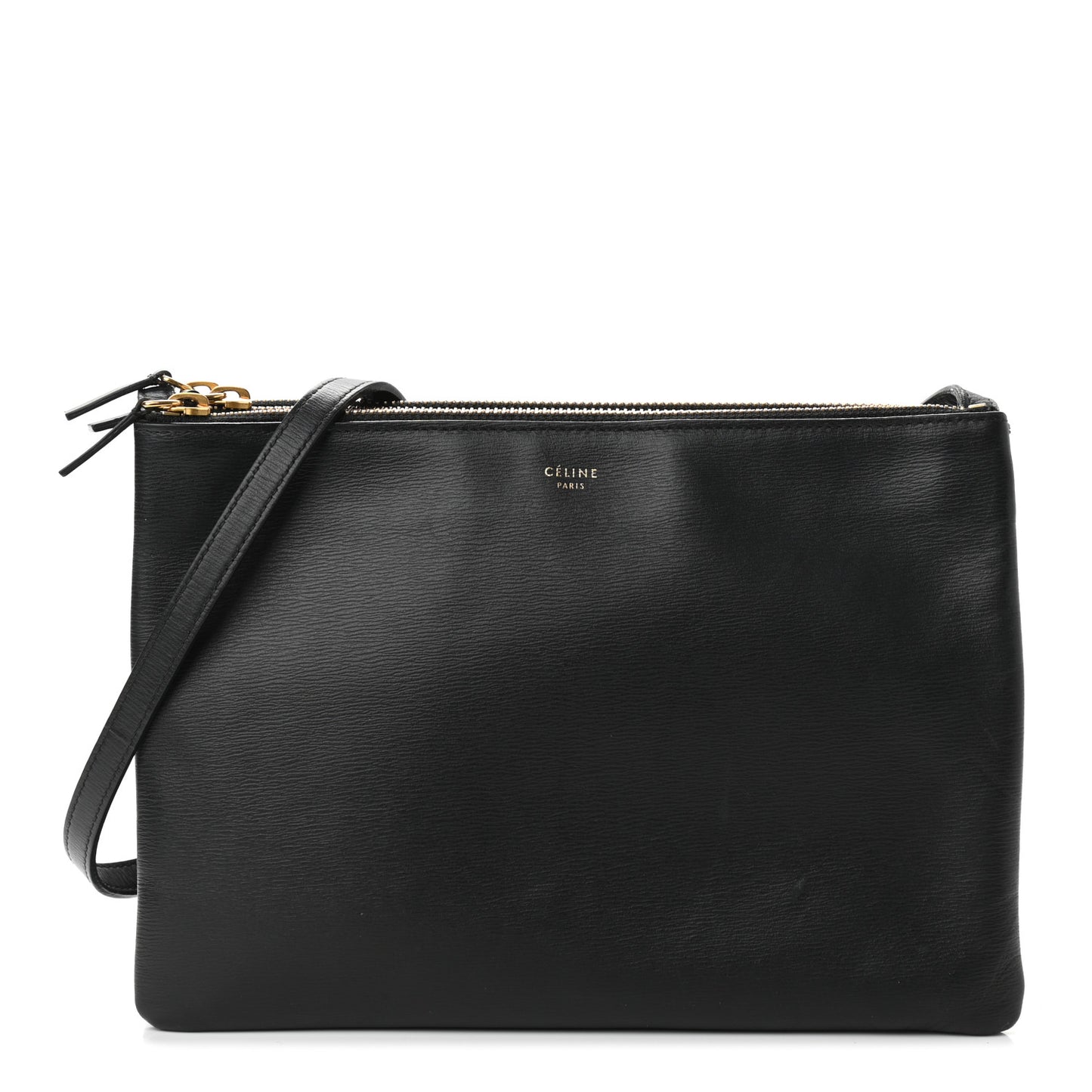 Lambskin Large Trio Crossbody Bag Black