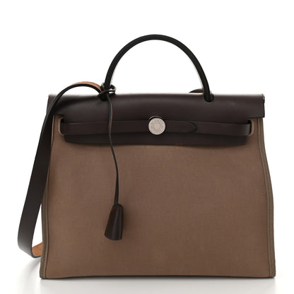 Hermes Vache Hunter Toile Herbag Zip 31 PM Etoupe Ebene 1 of 12