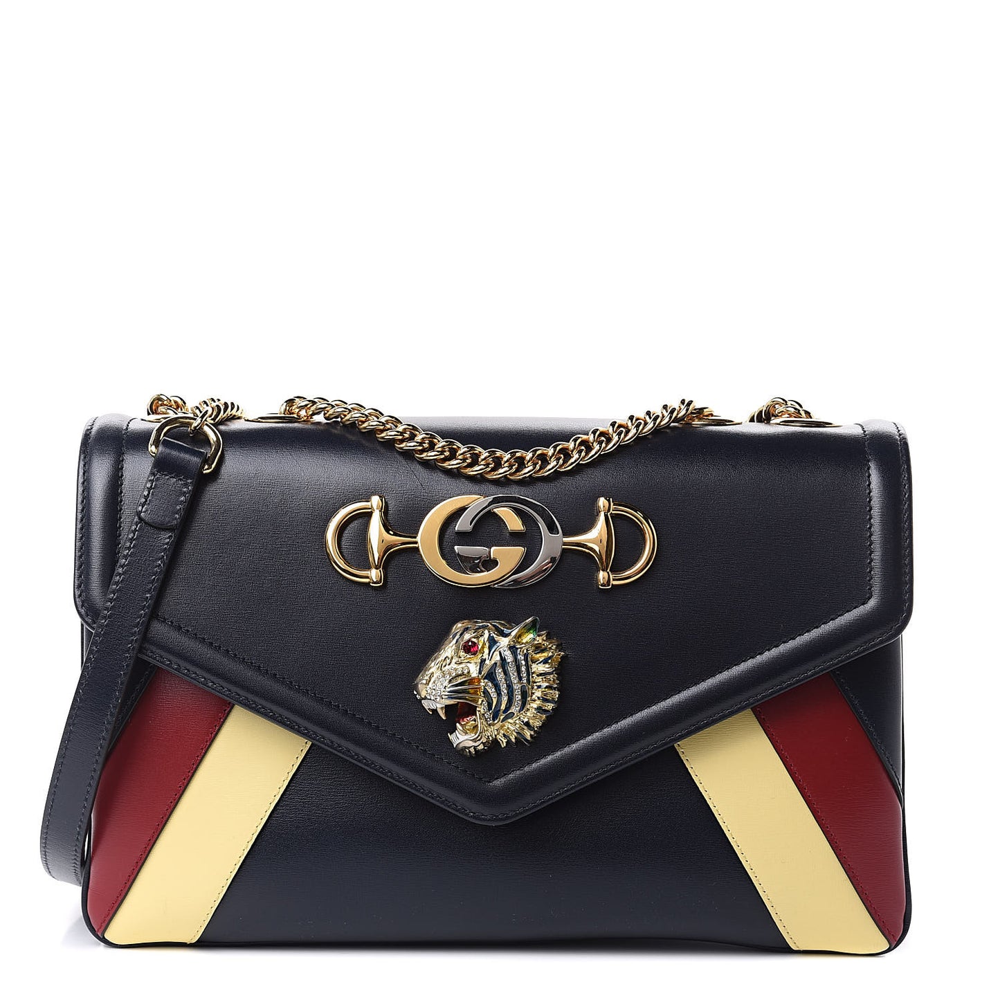 Vitello Palmellato Lux Crystal Medium Rajah Shoulder Bag Blue Romantic Cerise Butter Multicolor