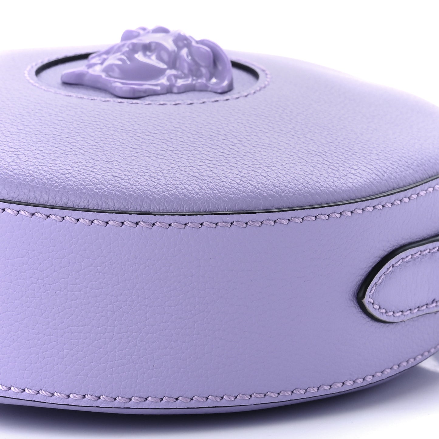 Calfskin La Medusa Round Camera Bag Lilac