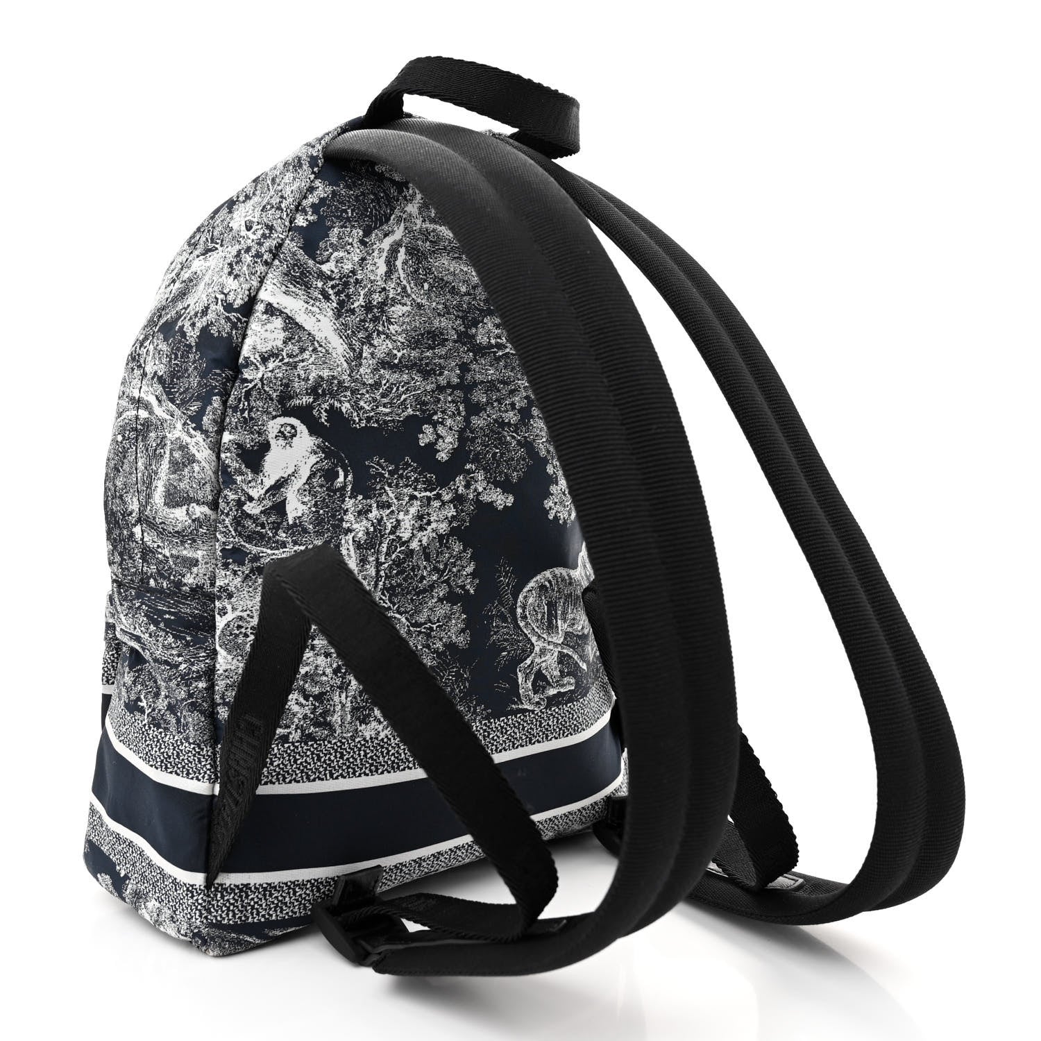 Christian Dior Nylon Technical Fabric Toile De Jouy Small Diortravel Backpack Blue 3 of 9