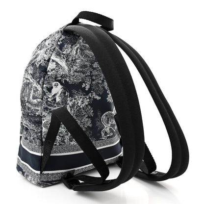 Christian Dior Nylon Technical Fabric Toile De Jouy Small Diortravel Backpack Blue 3 of 9