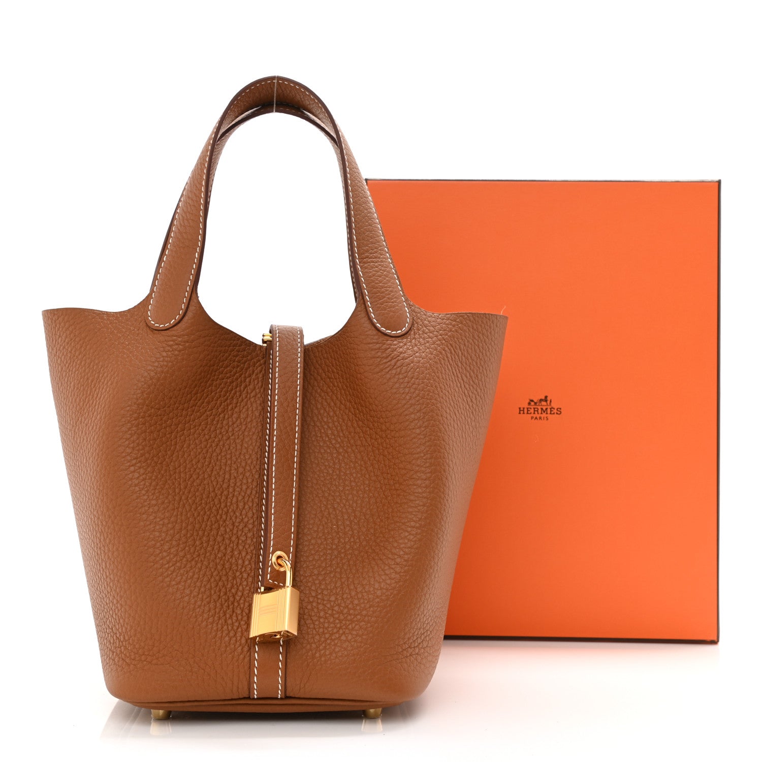 Hermes Taurillon Clemence Picotin Lock 18 PM Gold 9 of 9