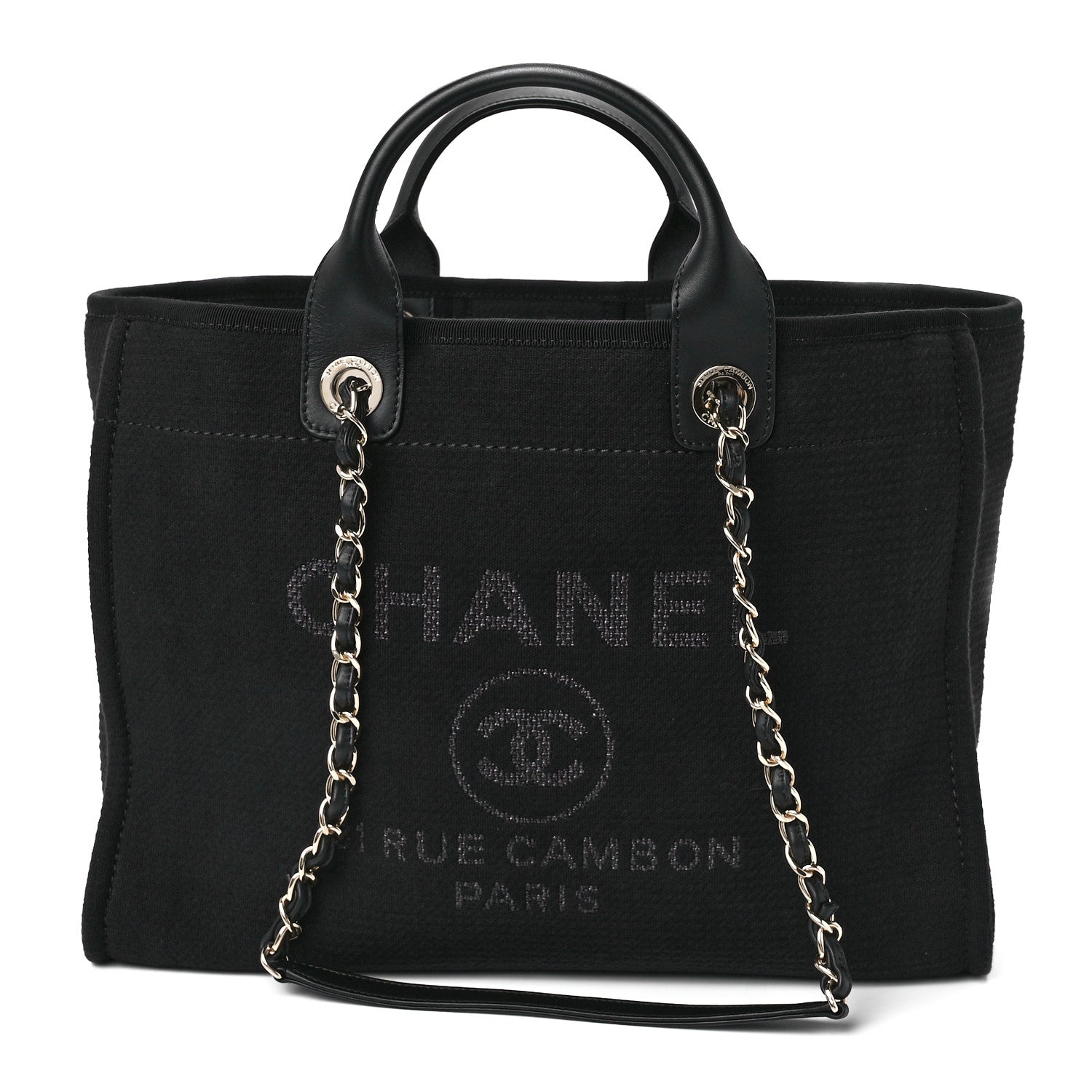 Chanel Mixed Fibers Medium Deauville Tote Black 3 of 13