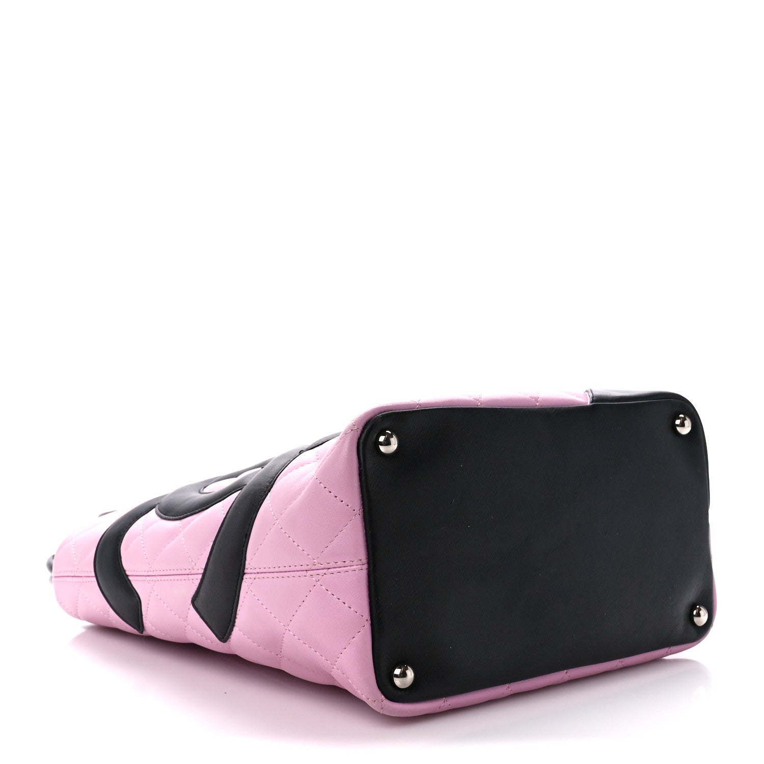 Chanel Calfskin Quilted Medium Cambon Tote Pink Black 4 of 12