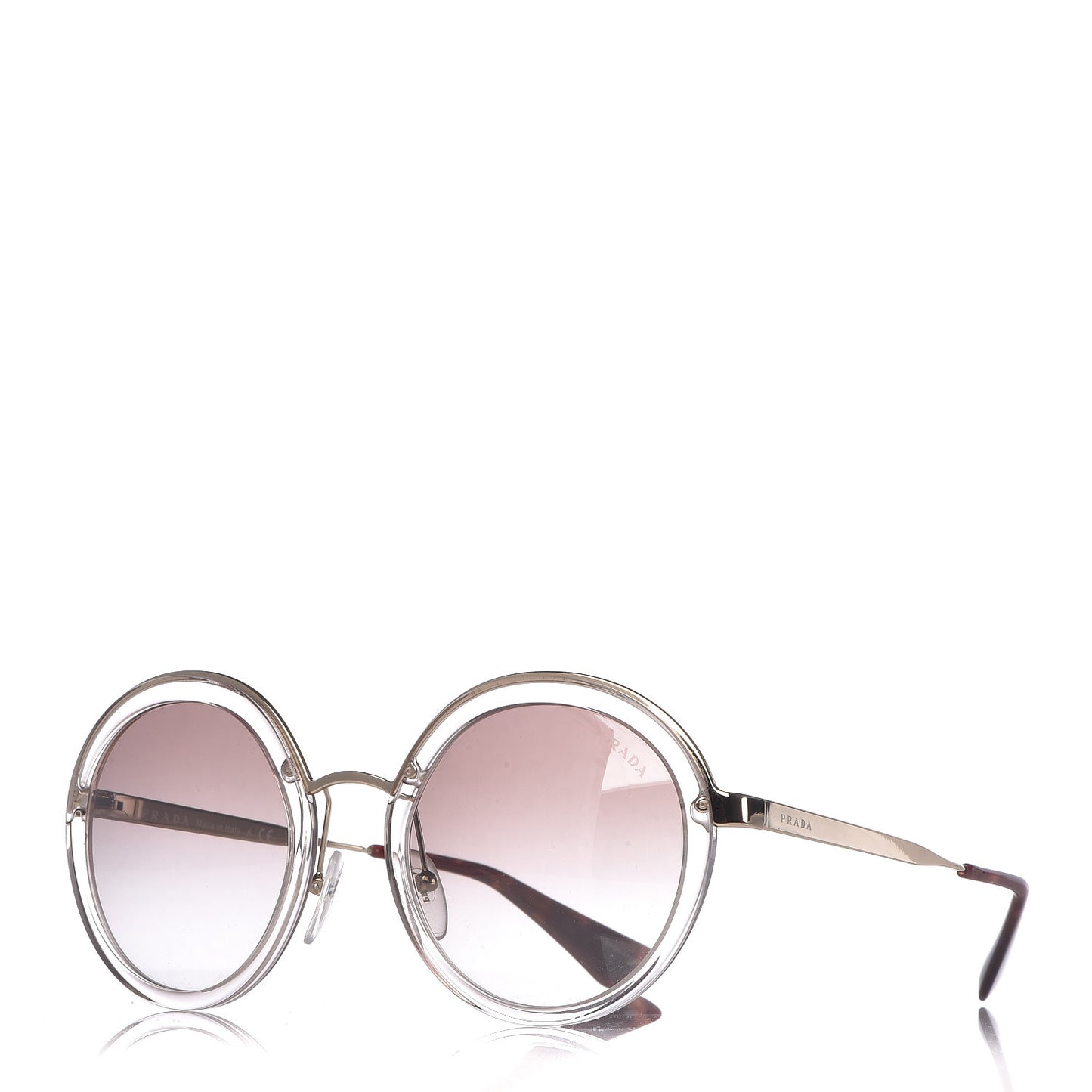 Round Sunglasses SPR 50T Brown Havana