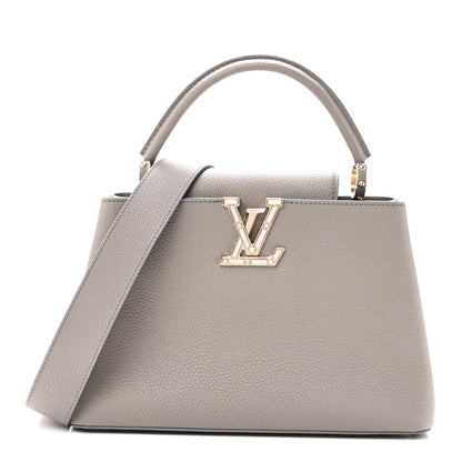 Louis Vuitton Taurillon Moonstone Capucines MM  Galet 1 of 10