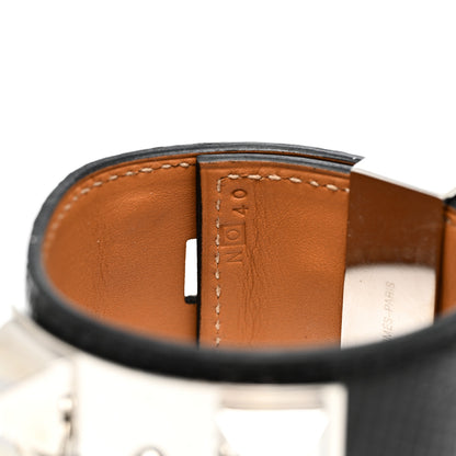 Hermes Lizard Collier de Chien CDC Bracelet S Black 5 of 5