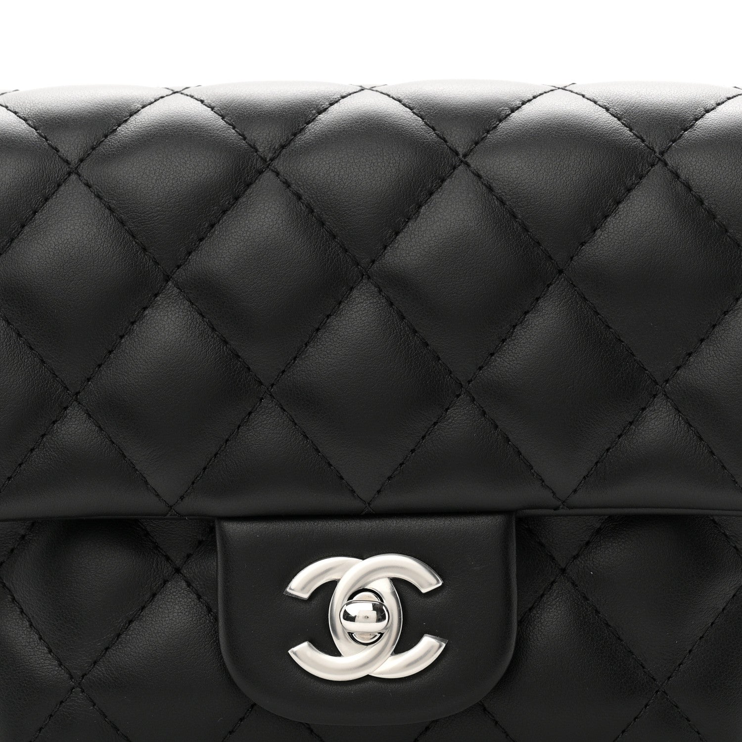 Chanel Calfskin Quilted CC Uniform Flap Belt Bag Black 9 of 11