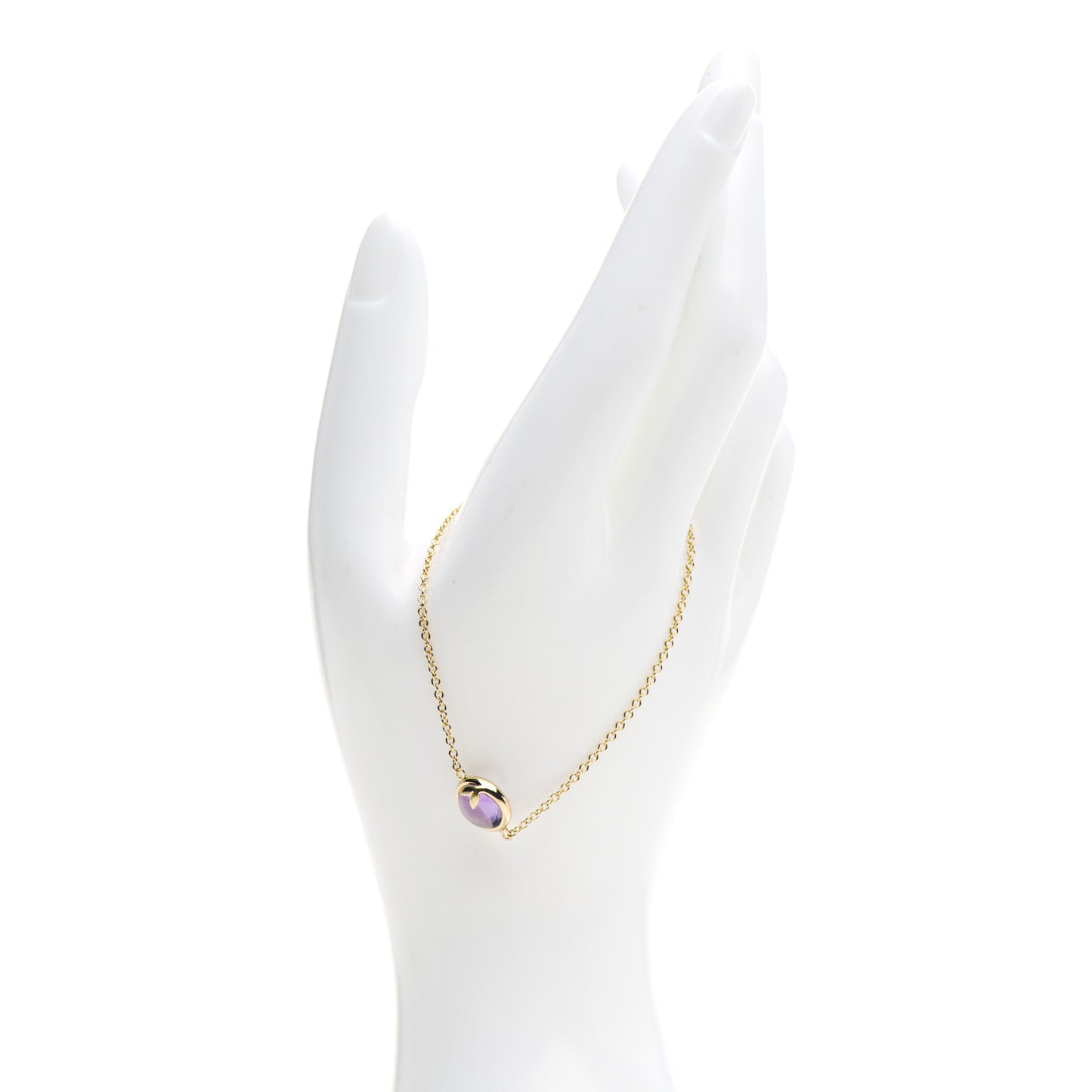 18k Yellow Gold Amethyst Paloma Picasso Olive Leaf Bracelet