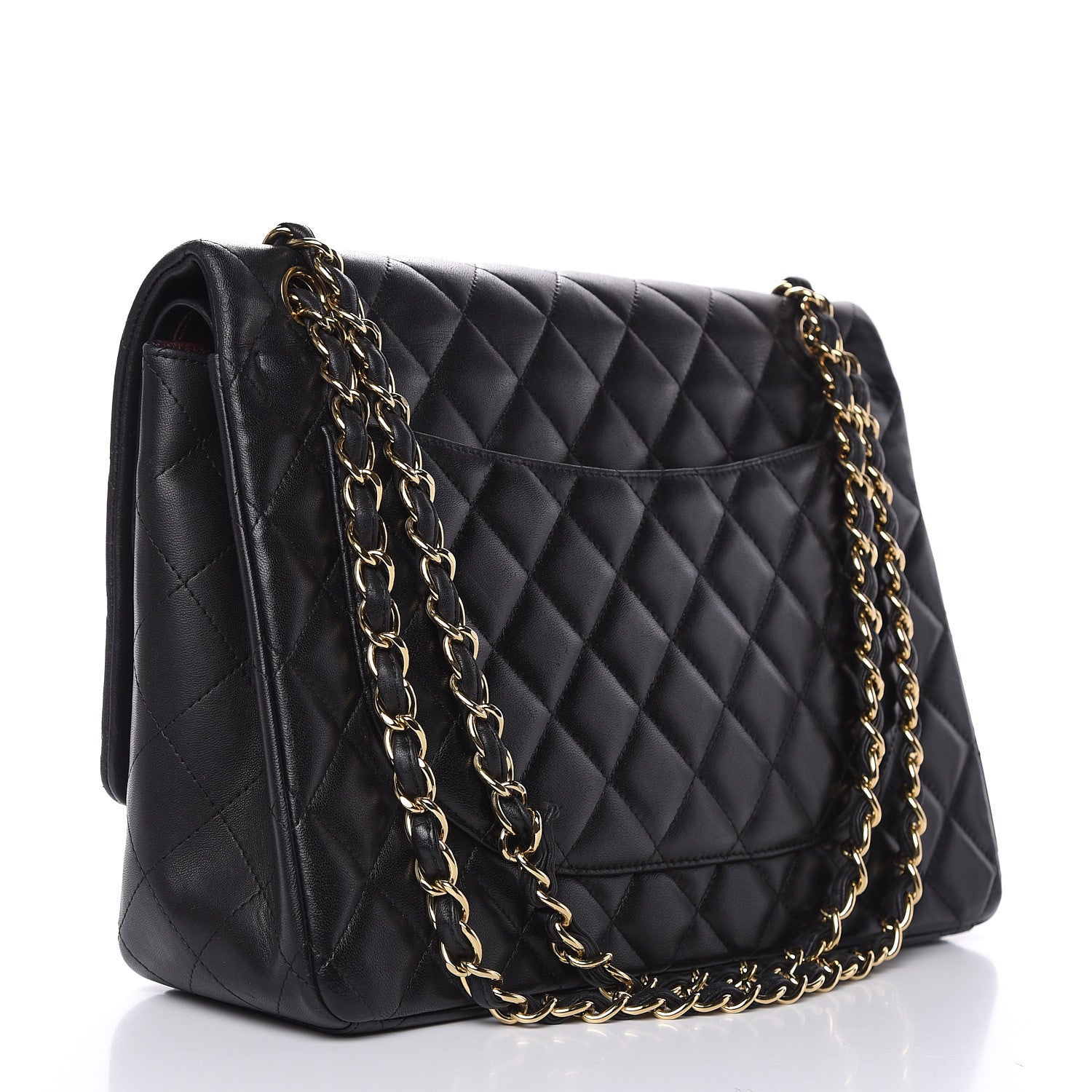 Chanel Lambskin Quilted Maxi Double Flap Black 3 of 16