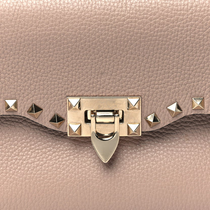 Valentino Garavani Pebbled Calfskin Medium Rockstud Flip Lock Crossbody Bag Loto 7 of 9