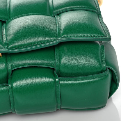 Bottega Veneta Lambskin Maxi Intreccio Padded Chain Cassette Crossbody Bag Racing Green 12 of 13