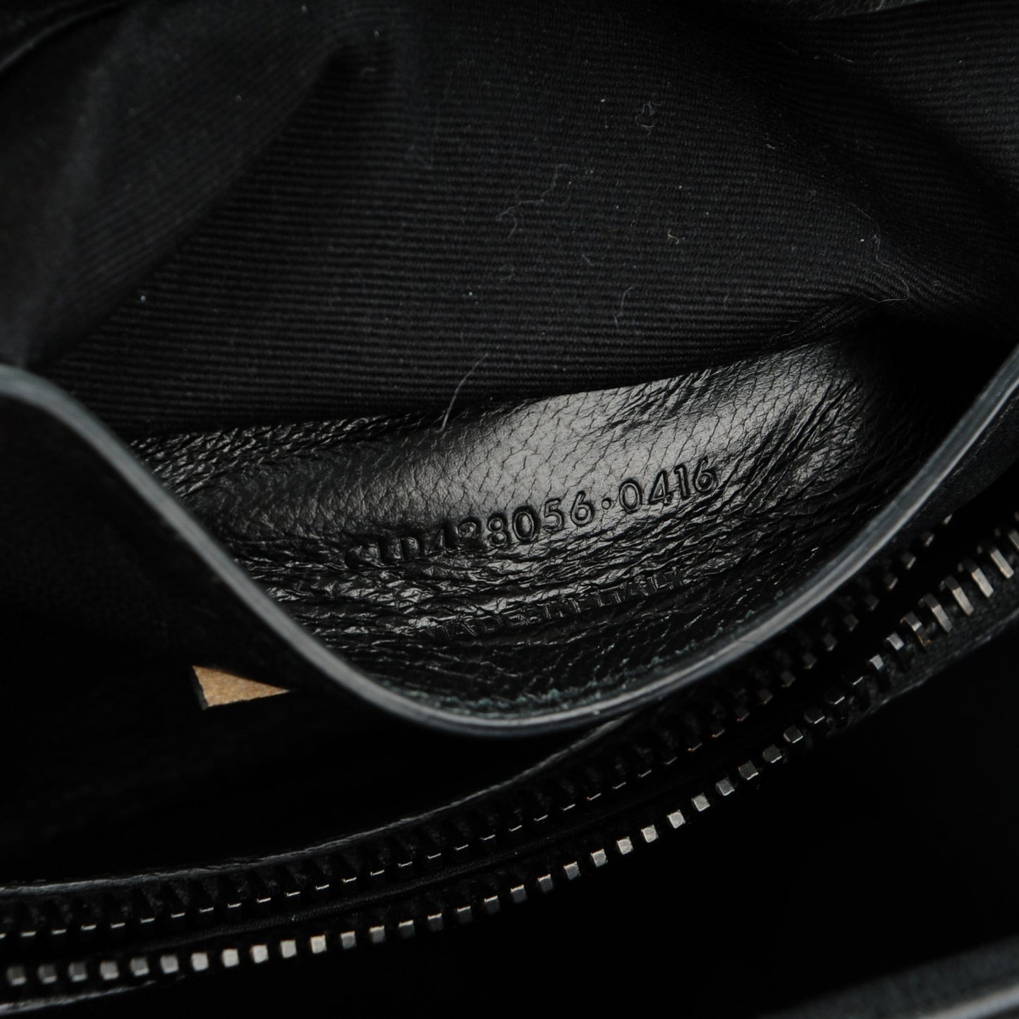 Sheepskin Matelasse Chevron Monogram Medium College Bag Black