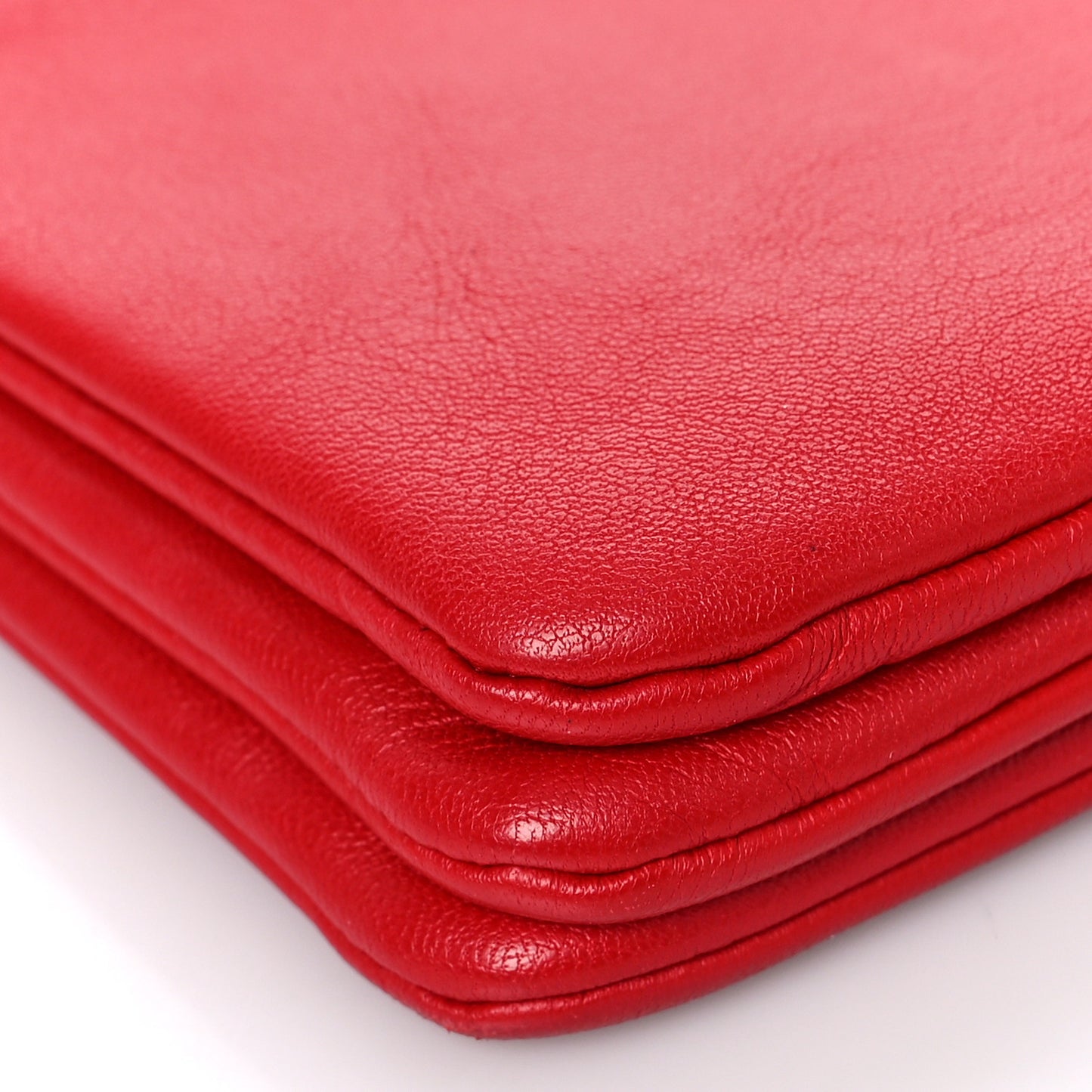 Lambskin Large Trio Crossbody Bag Red
