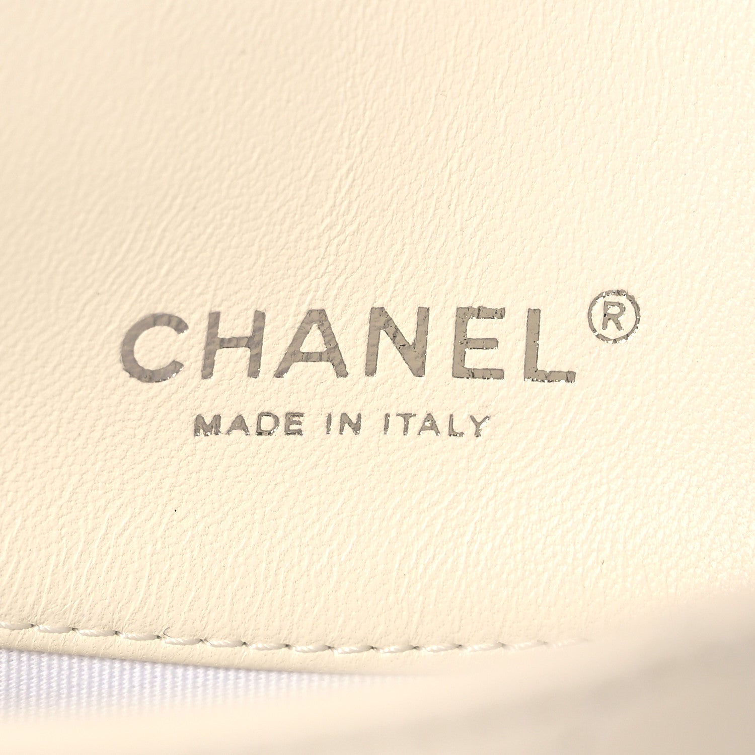Chanel Printed Lambskin Logo CC Envelope Clutch With Chain White 6 of 11