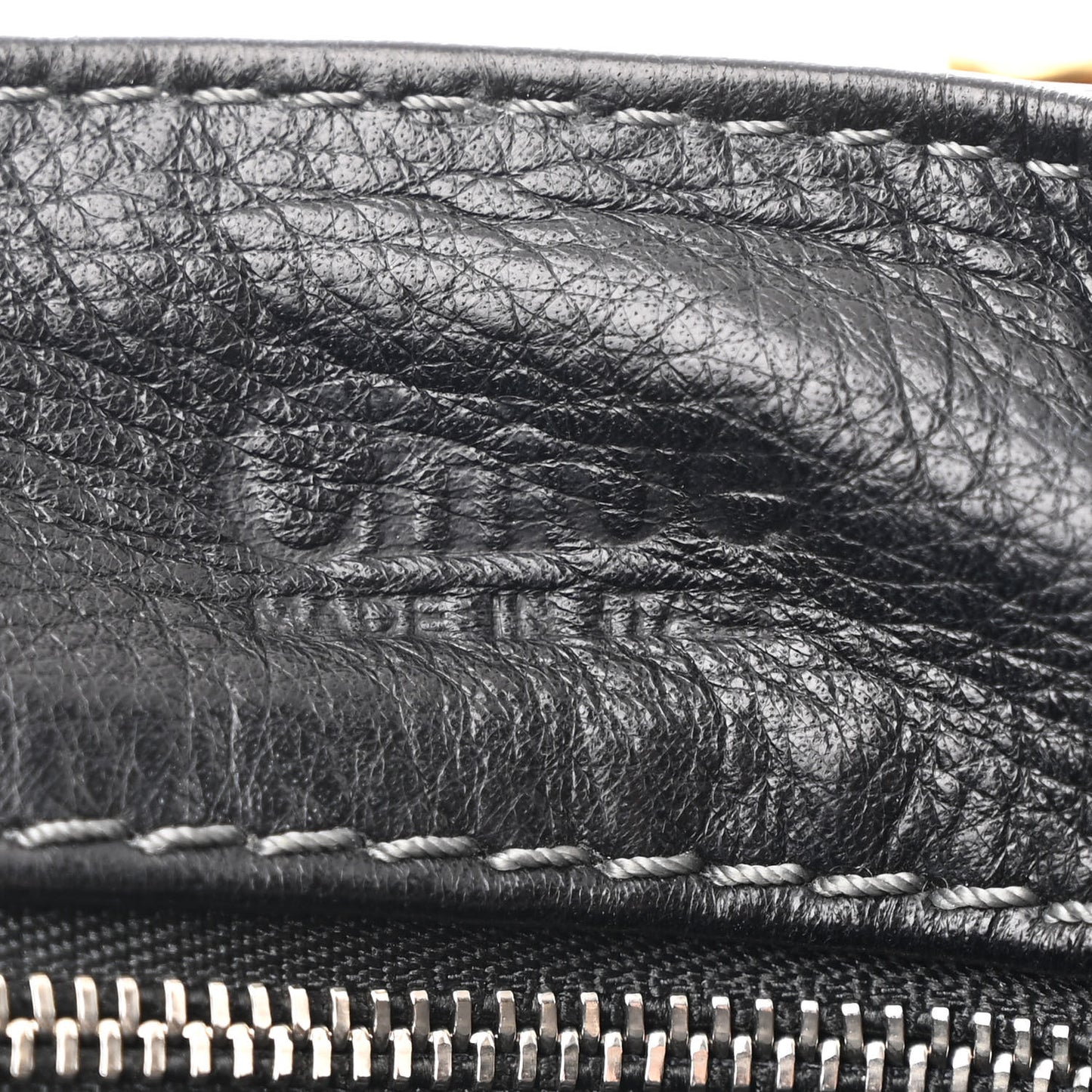 Calfskin Medium Paddington Satchel Black