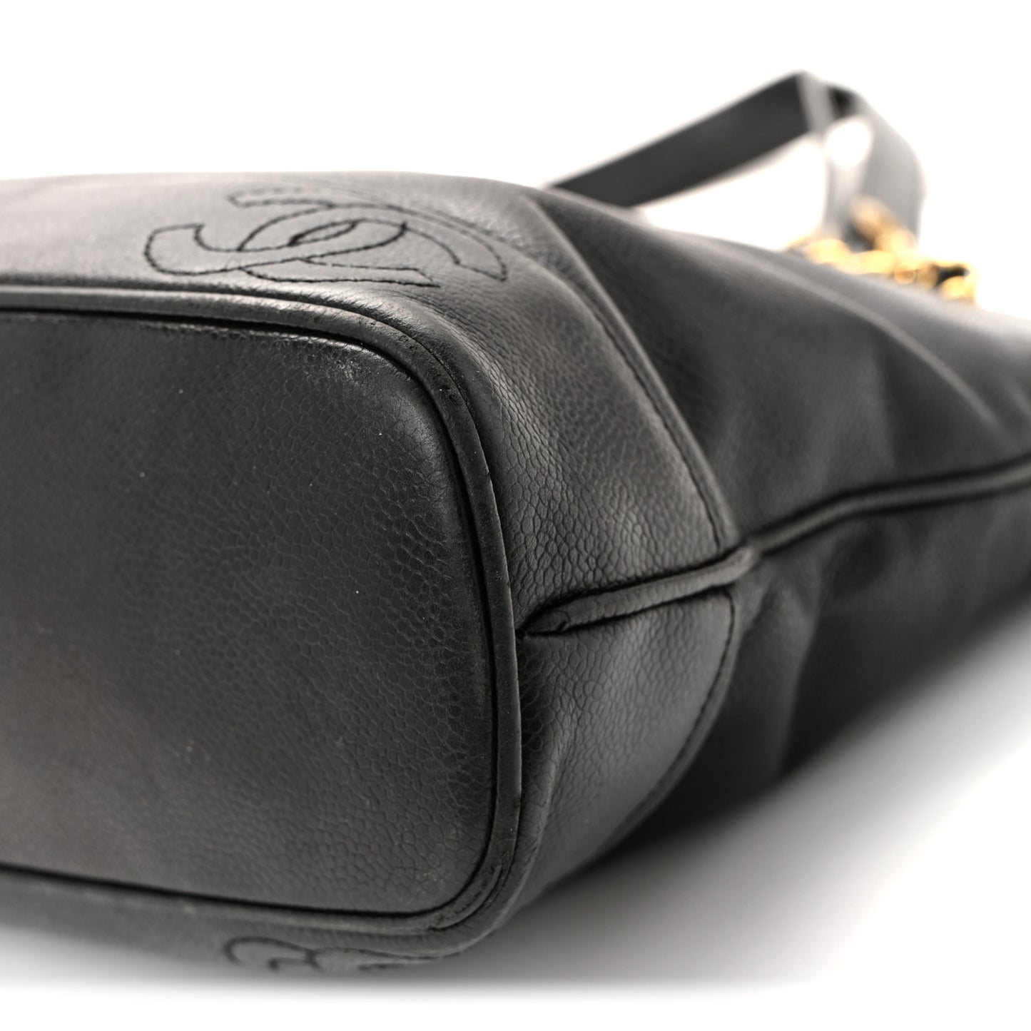 Caviar Triple CC Shoulder Bag Black