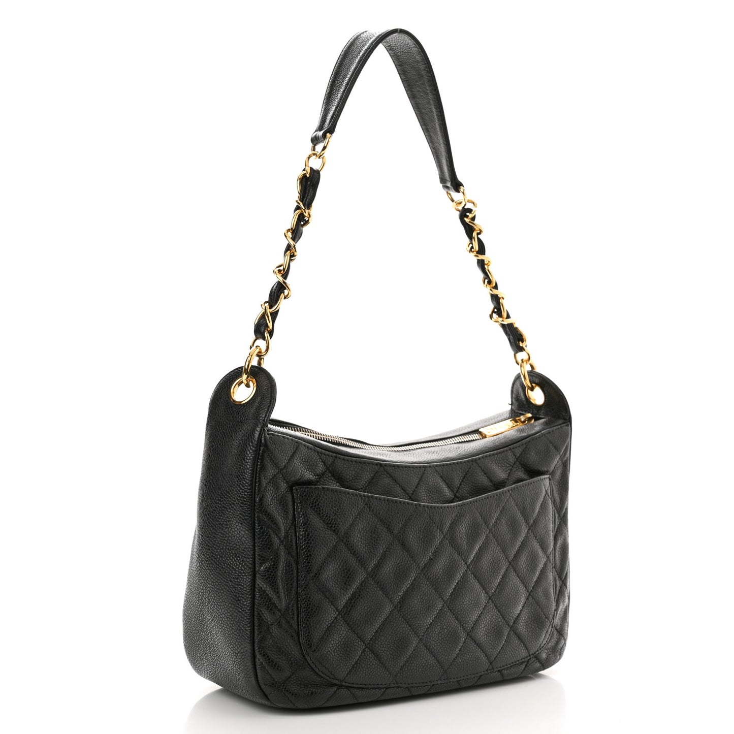 Caviar Quilted Timeless CC Shoulder Bag Black